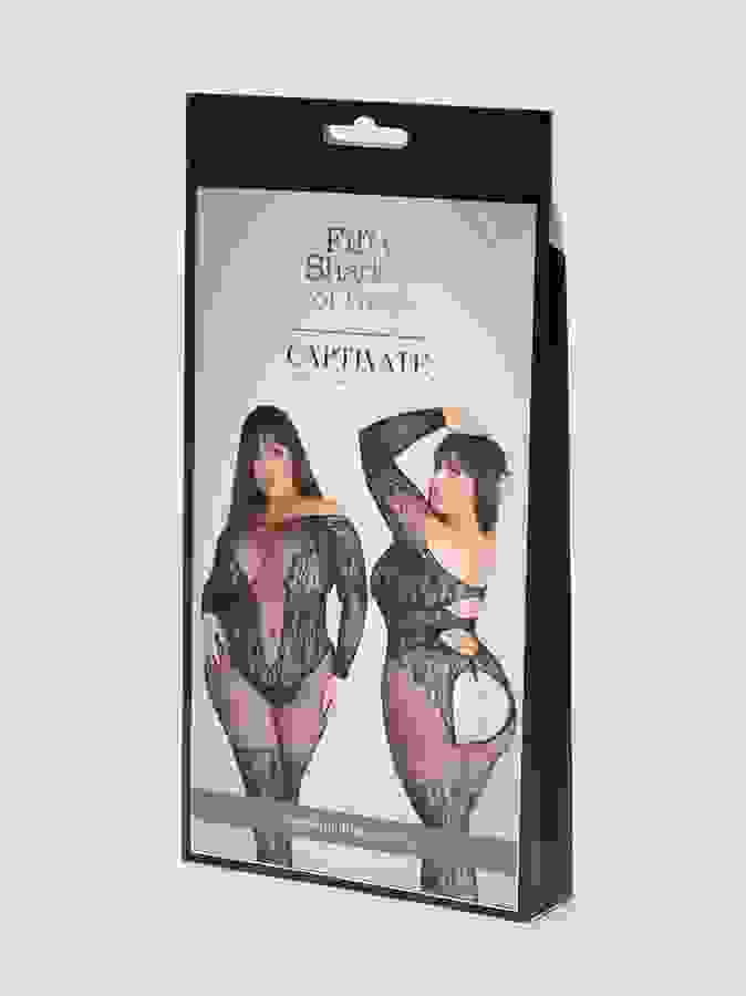 Fifty Shades of Grey Captivate Plus Size Lace Spanking Bodystocking, Black, hi-res